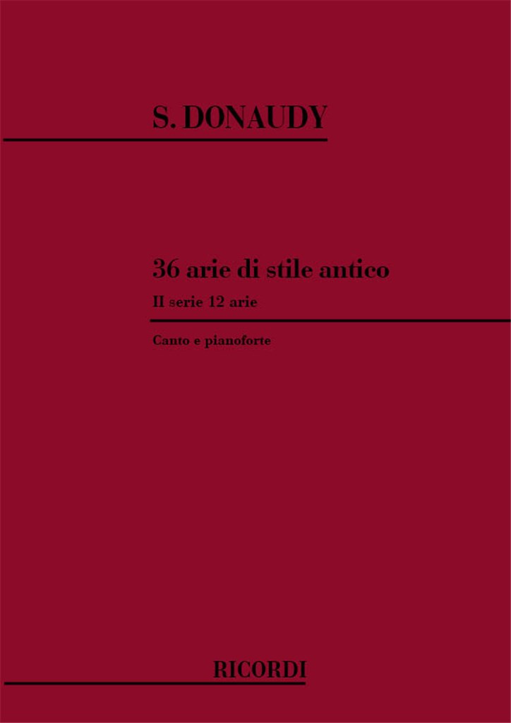 36 Arie Di Stile Antico Ii Serie